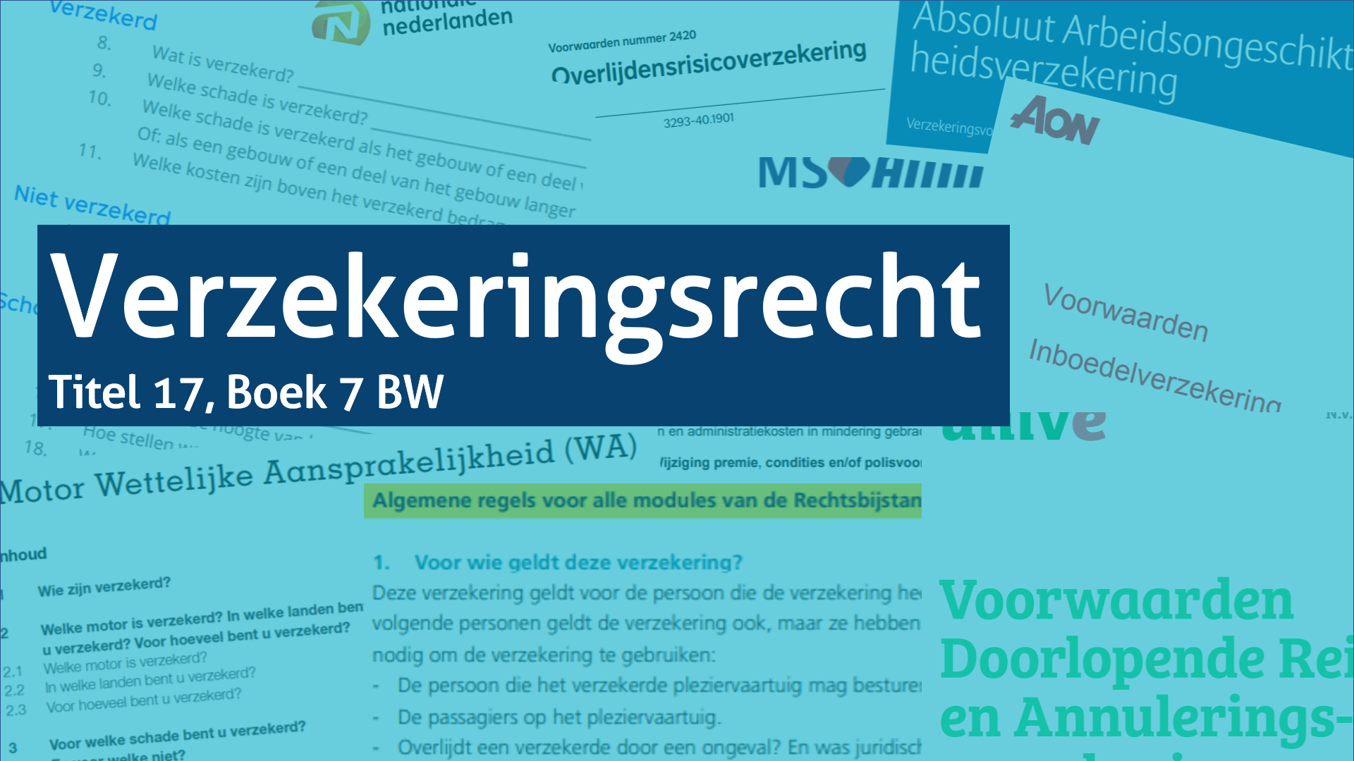 plaatje van polisvoorwaarden bij artikel verzekeringsrecht
