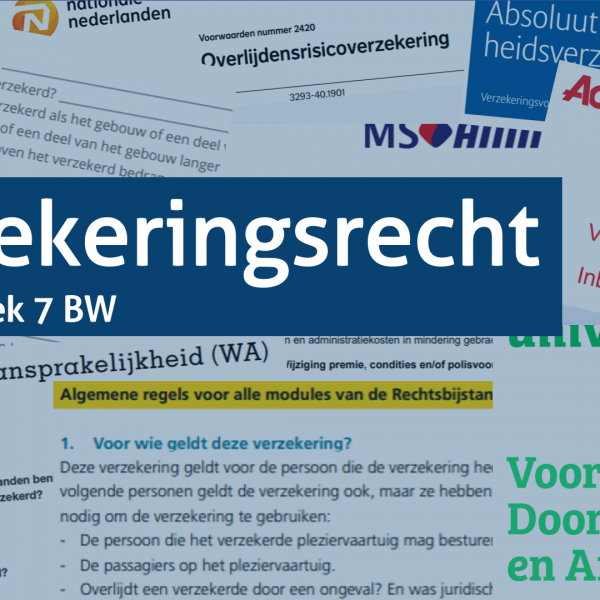 afbeelding van polisvoorwaarden met de tekst verzekeringsrecht