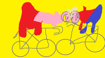 tekening botsende wielrenners bij uitspraak over aansprakelijkheid voor letselschade tijdens wielrennen