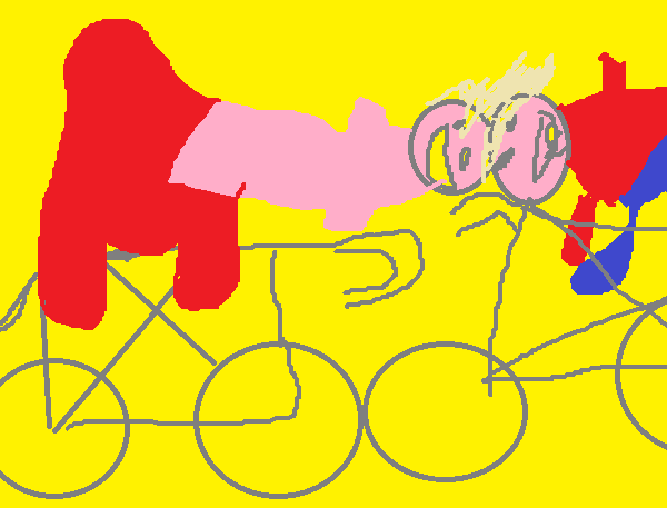 tekening botsende wielrenners bij uitspraak over aansprakelijkheid voor letselschade tijdens wielrennen