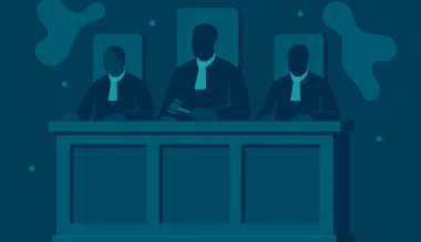 afbeelding van 3 rechters bij blog over schadestaatprocedure
